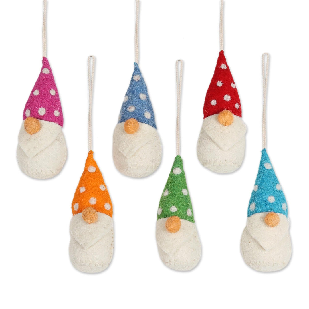 Wool Ornaments - Set of 6 - Ebullient Elves