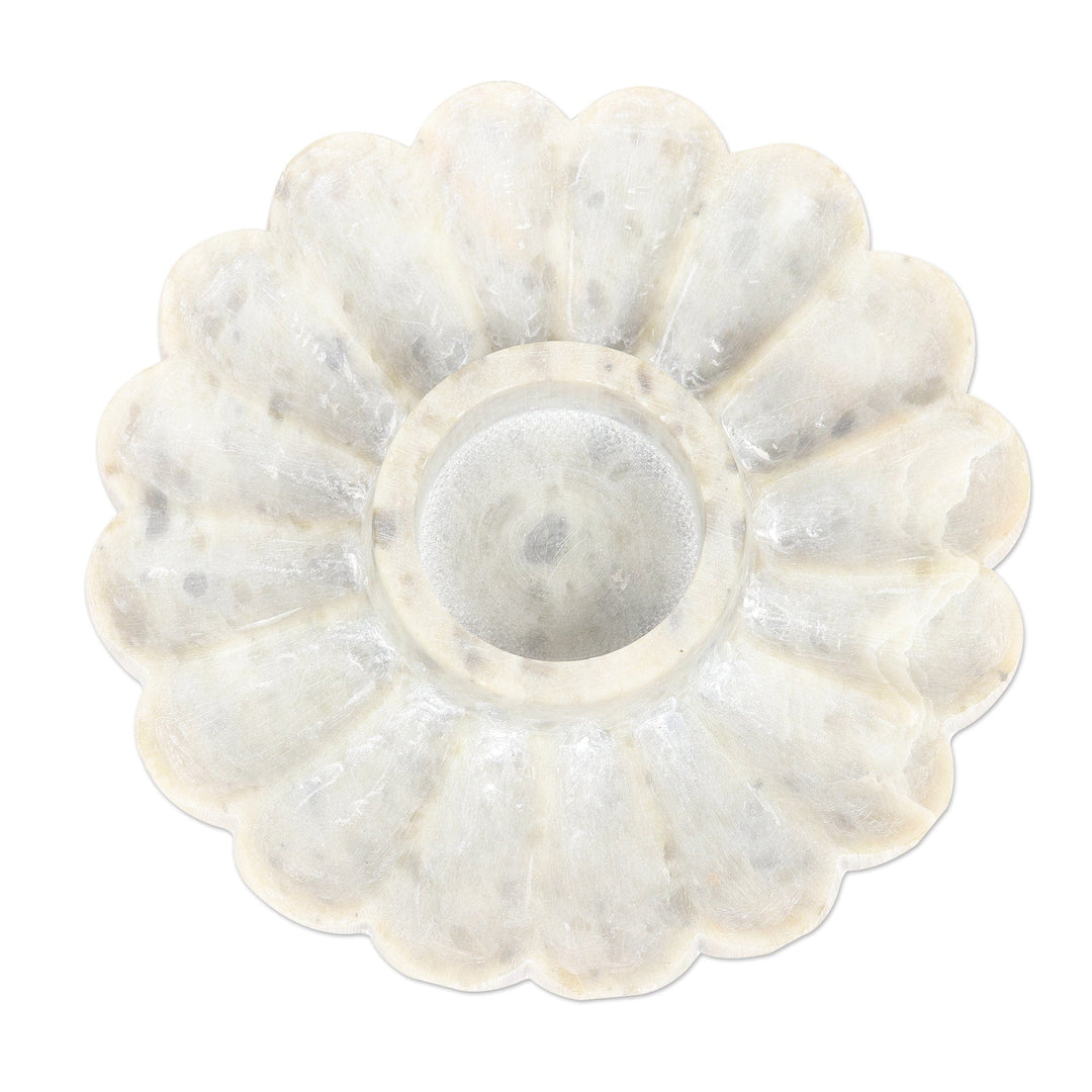 Hand Carved Soapstone Tealight Holder - Blossom Glory