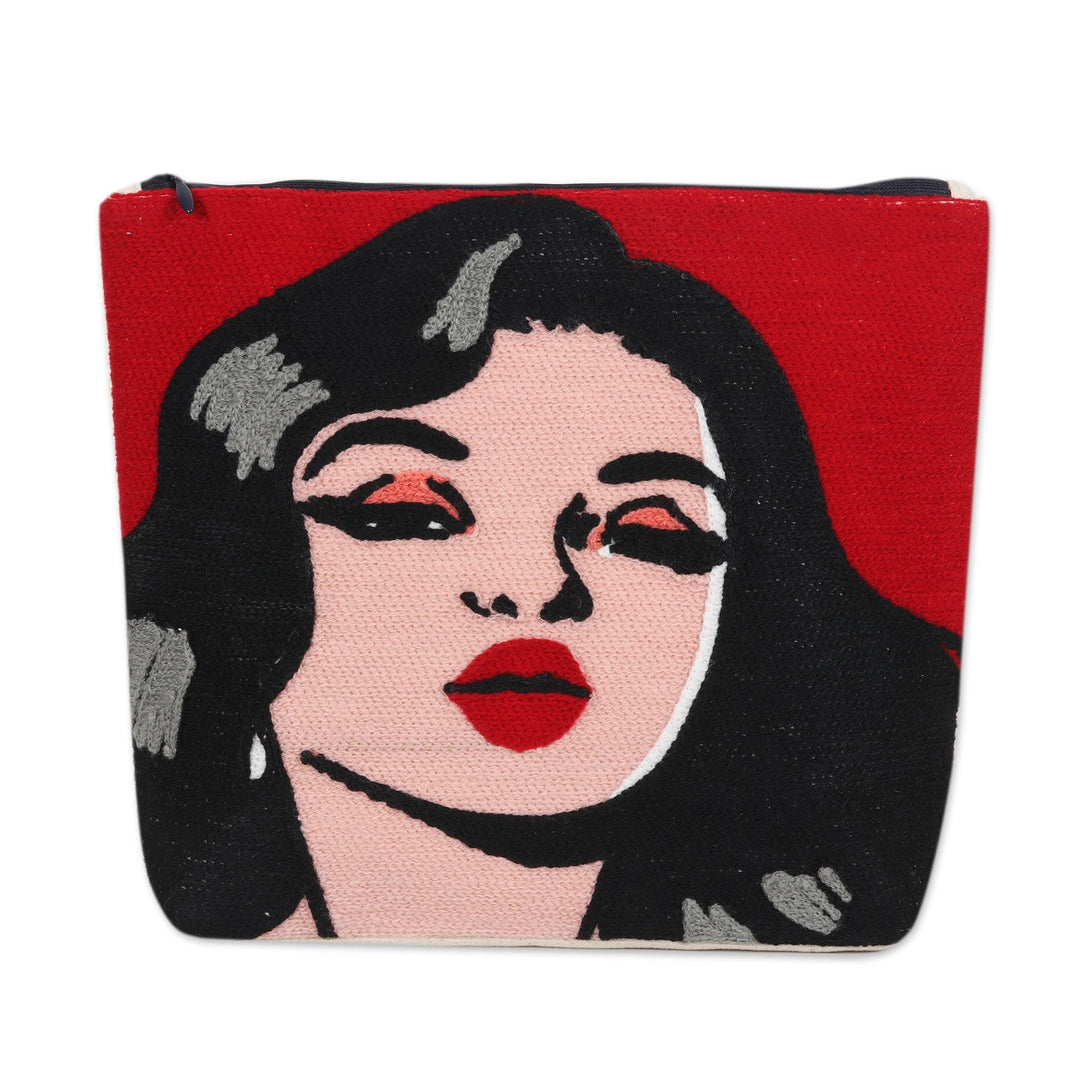 Artisan Made Embroidered Cotton Cosmetic Bag - Delhi Glamour