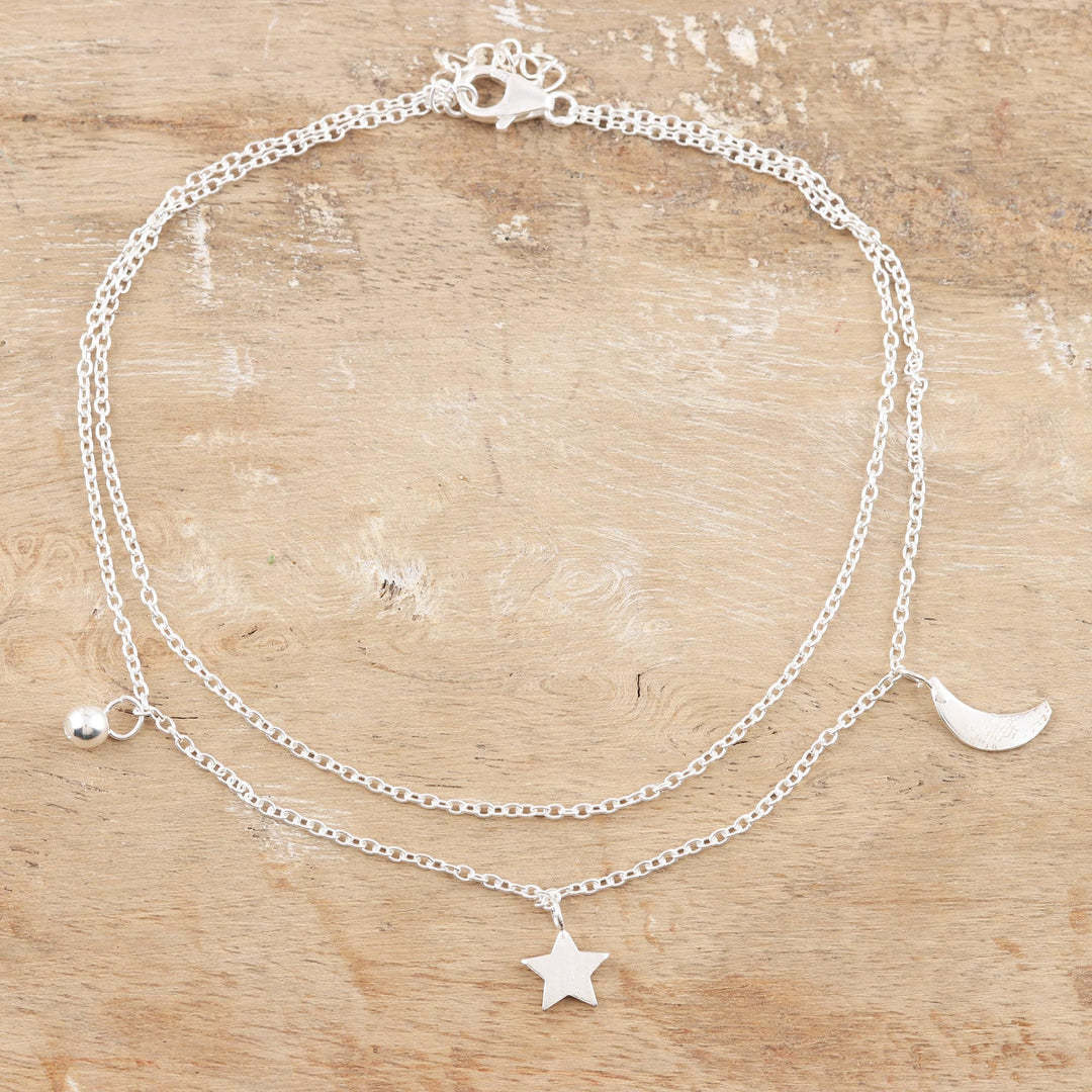 Sterling Silver Celestial Anklet - Celestial Union