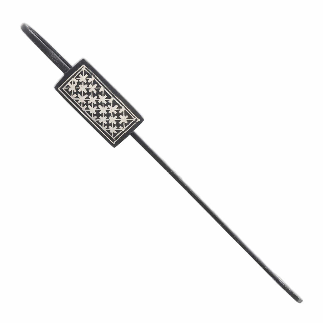 Traditional Indian Silver Inlay Bidriware Star Bookmark - Sunday Afternoon