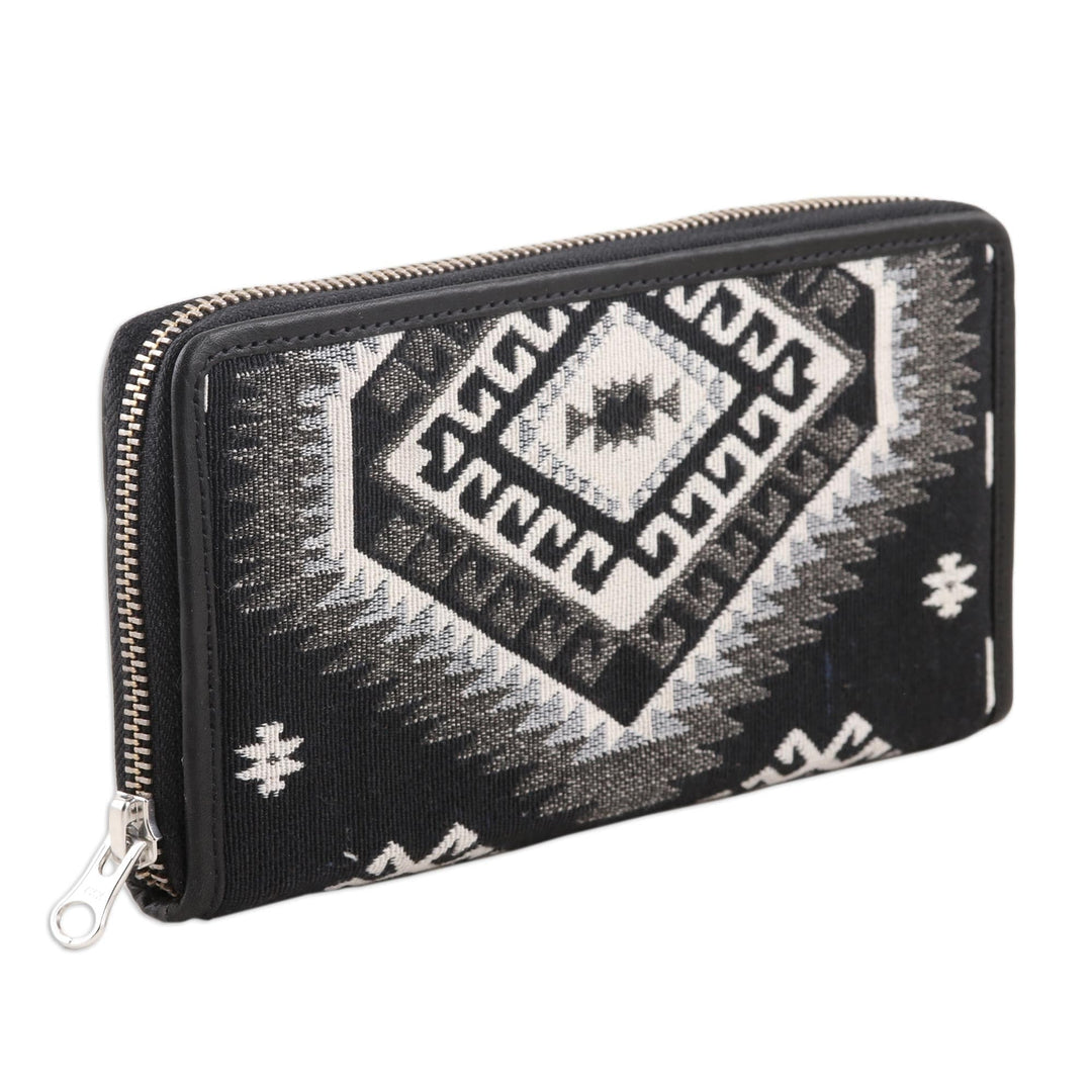 Woven Cotton and Leather wallet - Perfect Day