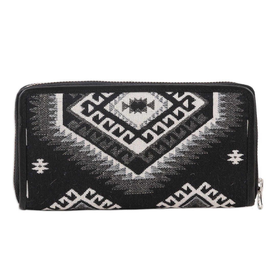 Woven Cotton and Leather wallet - Perfect Day