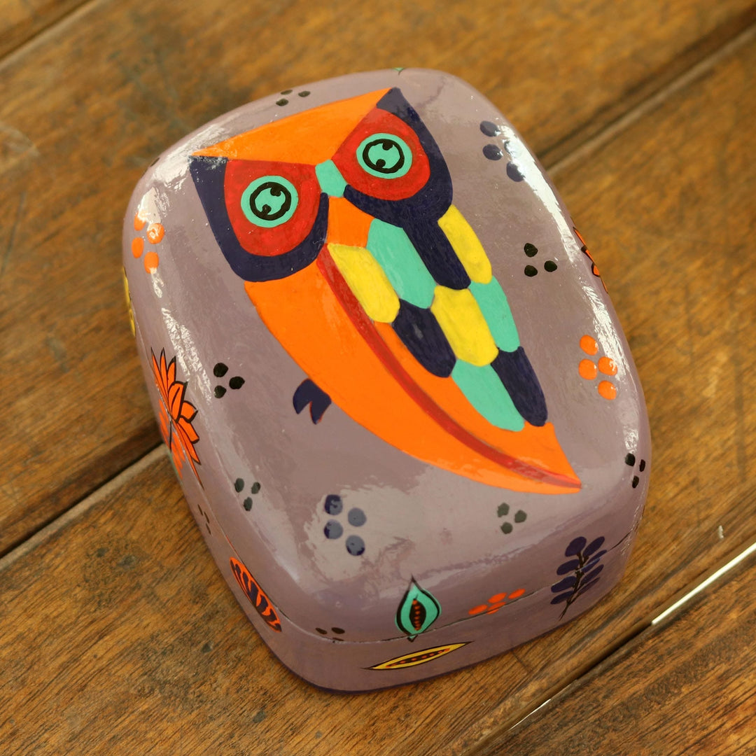 Owl Story in Dusty Lavender