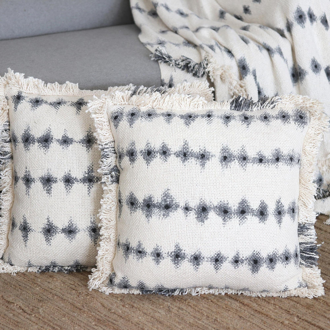 Tie-Dye Cotton Cushion Covers - Set of 2 - Diamond Waves