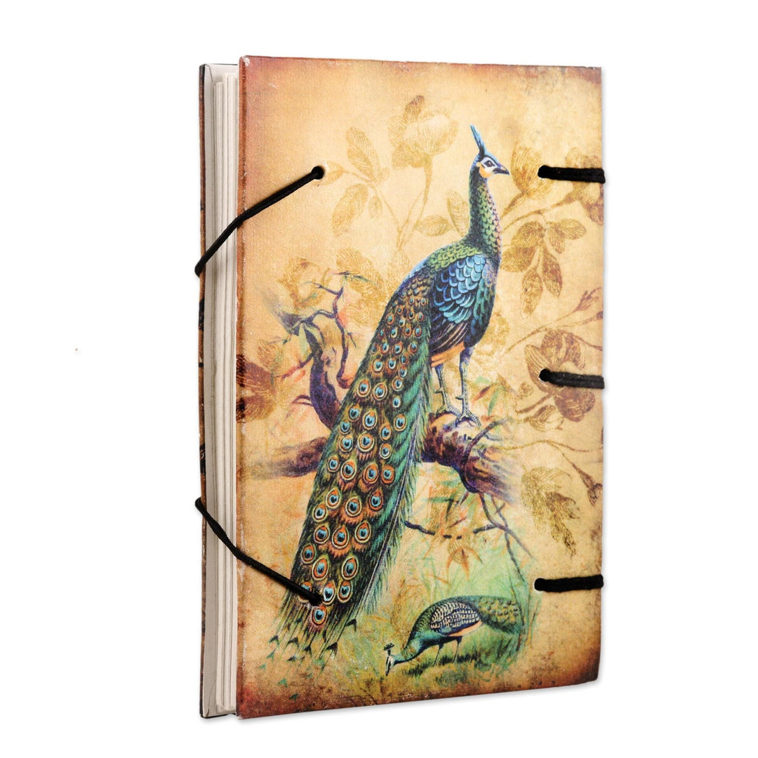 Handmade Paper Journal with Screen-Printed Cover - Feather Light