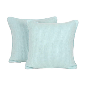 Square Mint Green Cushion Covers (Pair) - Mint Elegance