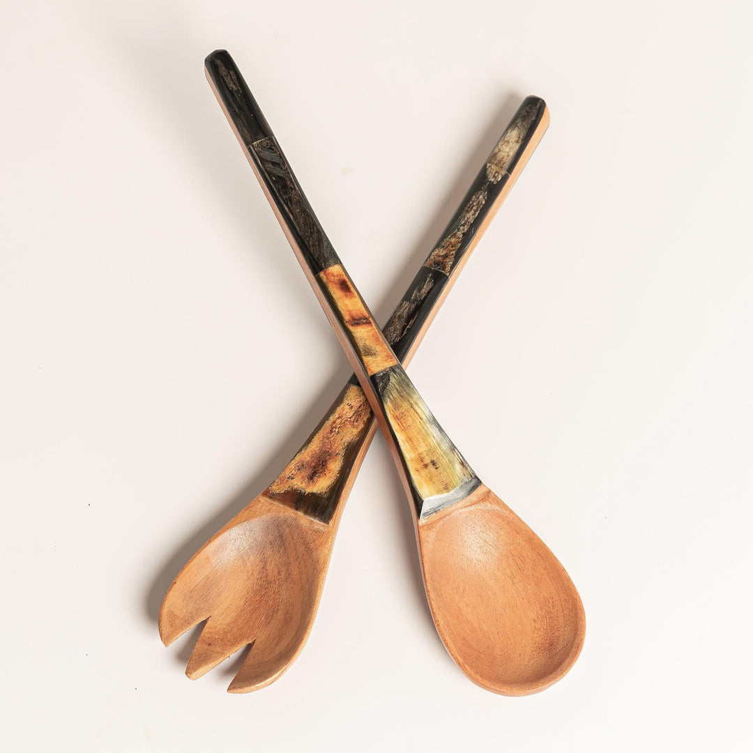 Horn Salad Servers - Set of 2 - Miragoane