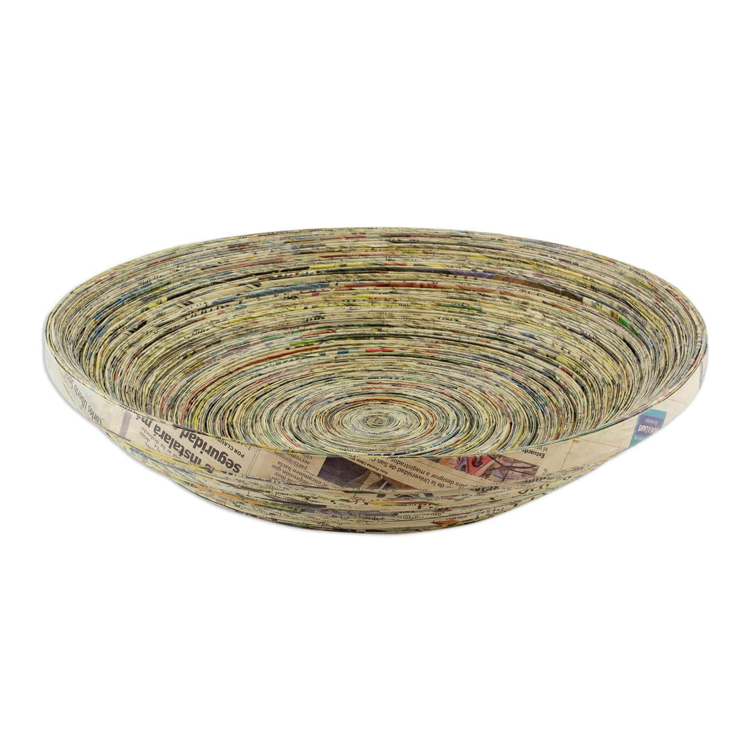 Modern Paper Recycled Bowl Centerpiece - Endless Story
