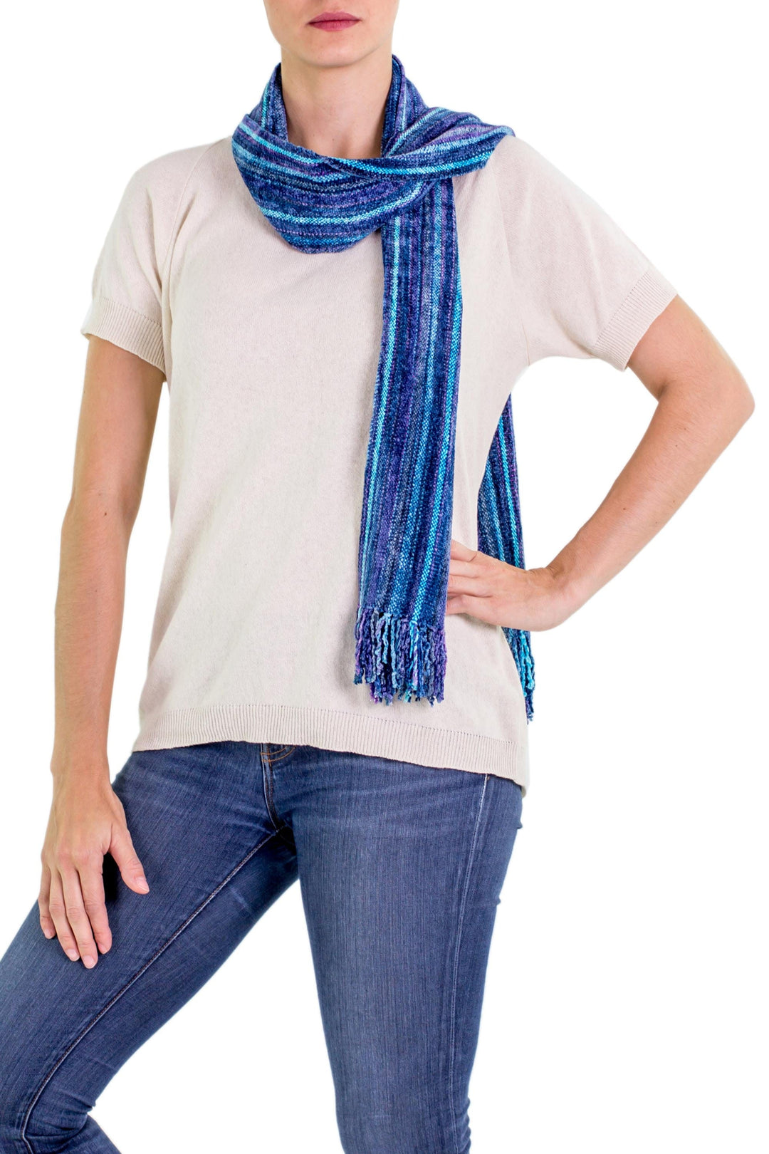Rayon from Bamboo Chenille Scarf - Sapphire Traditions