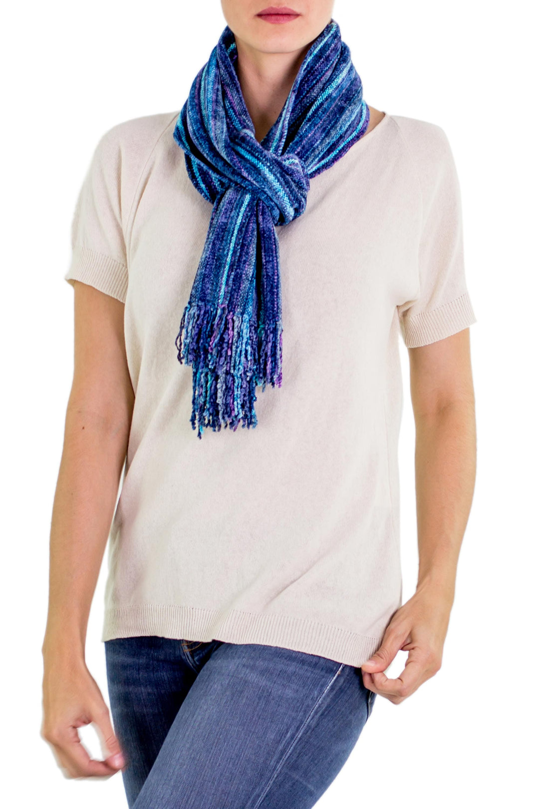 Rayon from Bamboo Chenille Scarf - Sapphire Traditions
