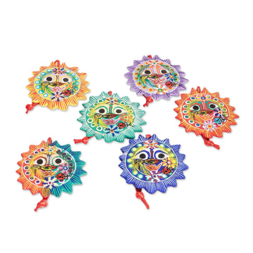 Fair Trade Christmas Ceramic Ornaments (Set of 6) - Lord of the Sun