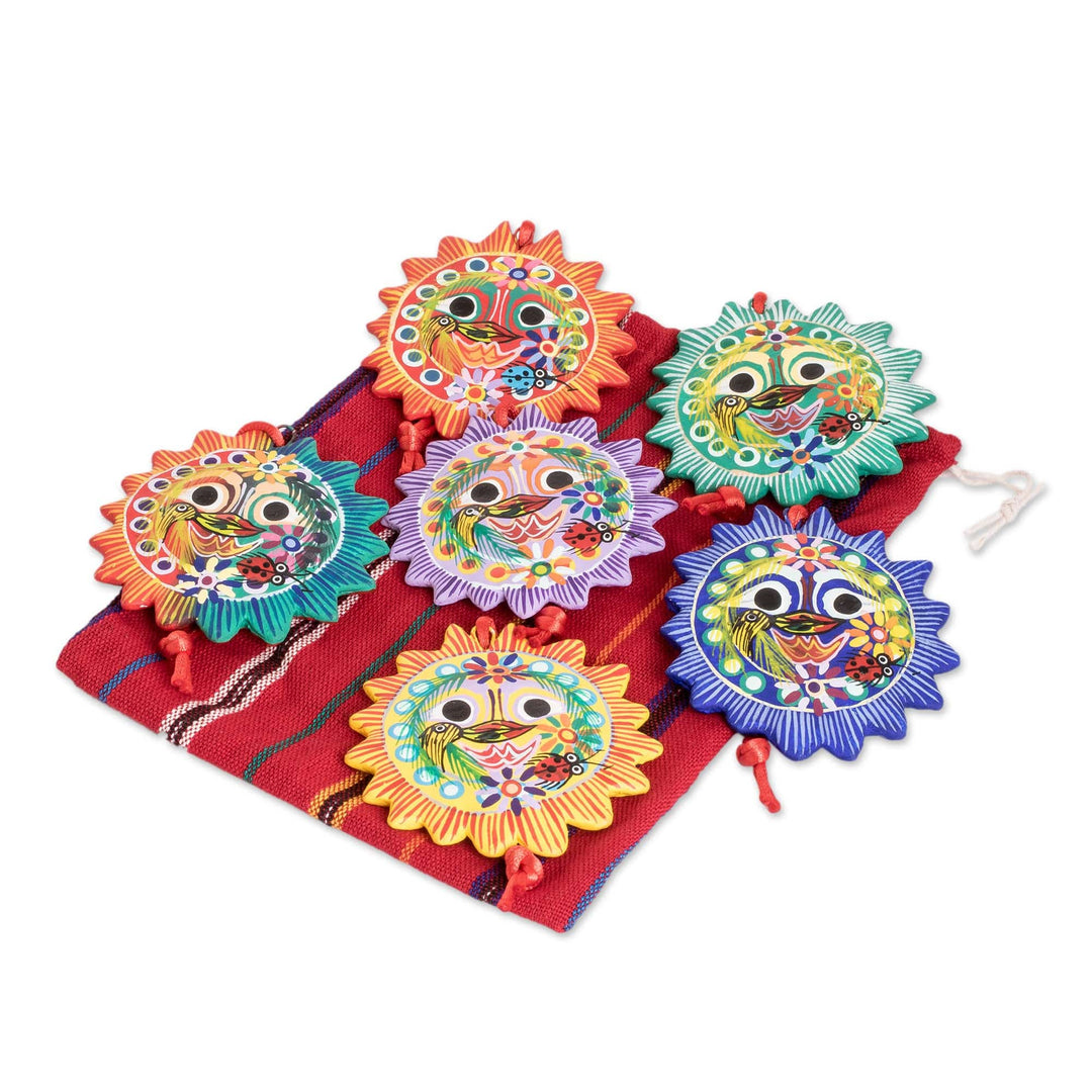 Fair Trade Christmas Ceramic Ornaments (Set of 6) - Lord of the Sun