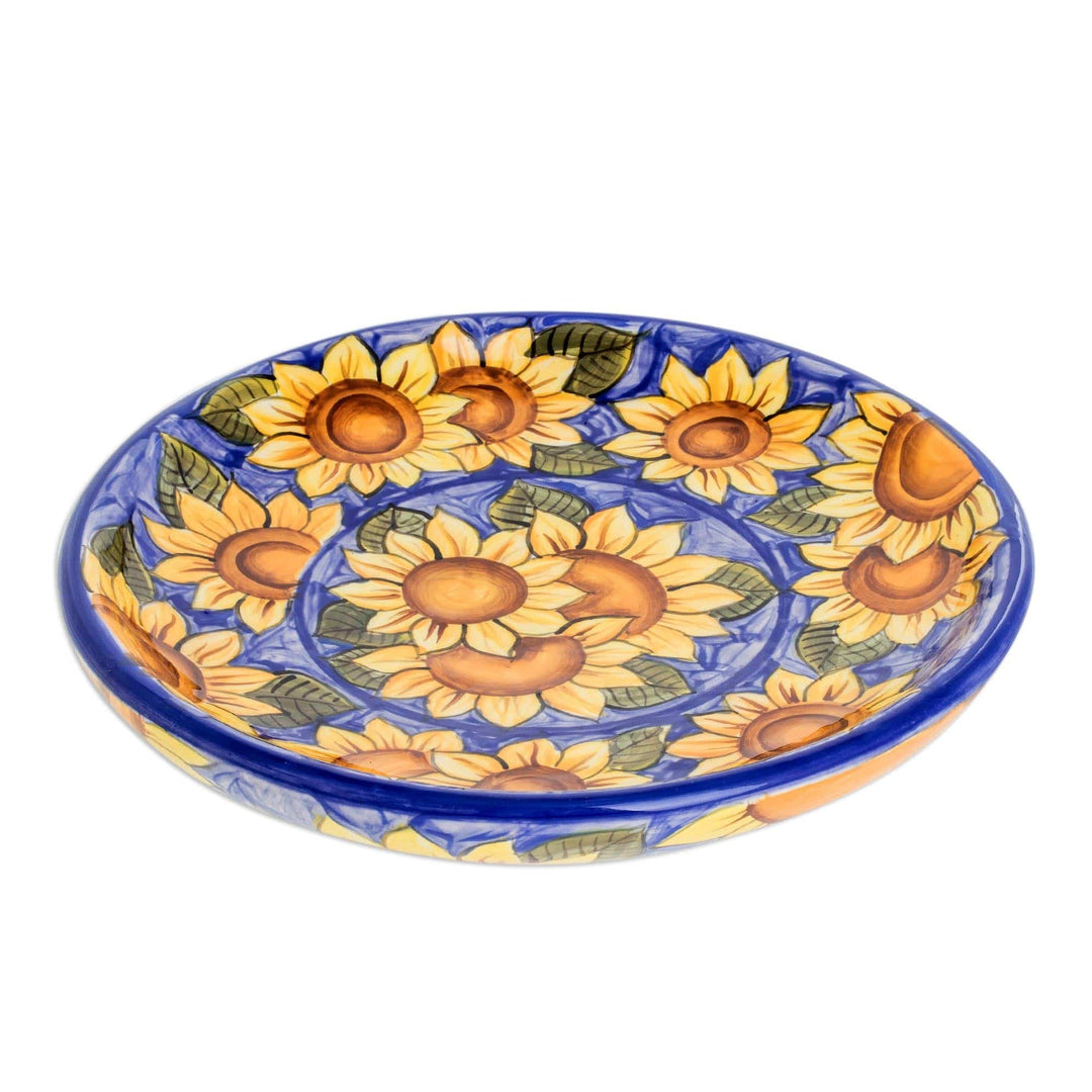 Ceramic Serving Plate - Sunflowers