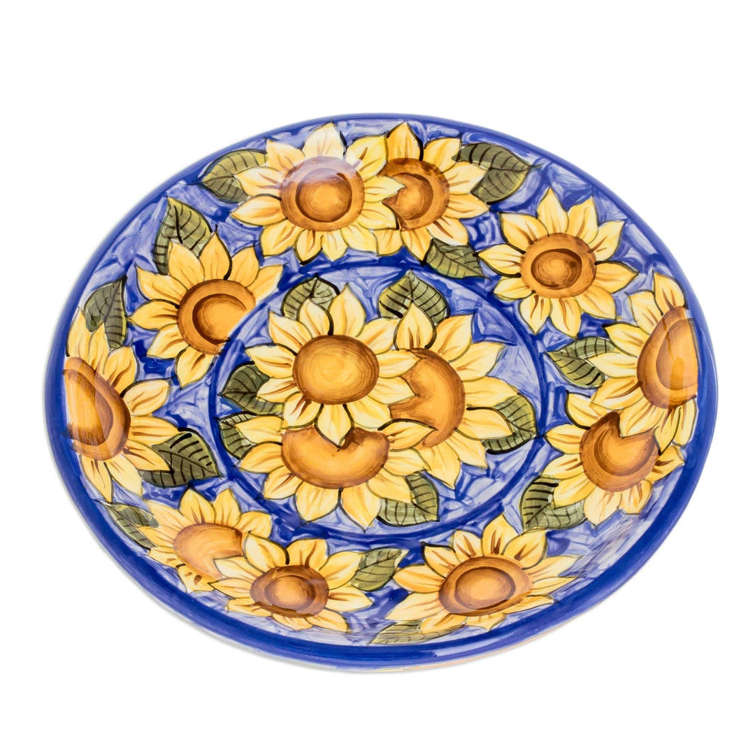 Ceramic Serving Plate - Sunflowers