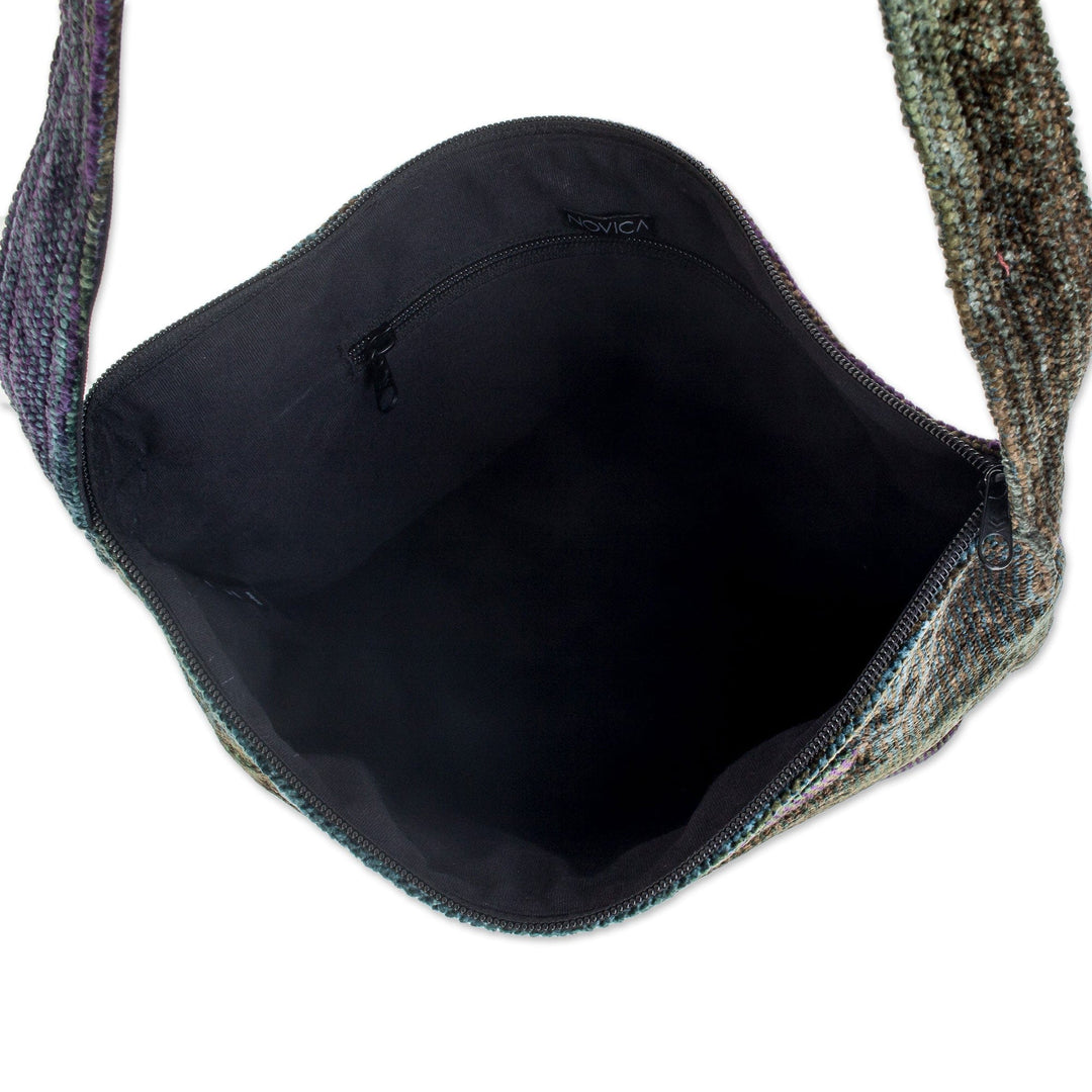 Hand Made Bamboo Chenille Shoulder Bag  - Magic Forest