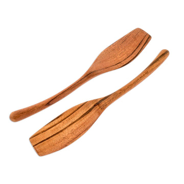 Set of 2 Handcrafted Wood Serving Utensils - Peten Cuisine