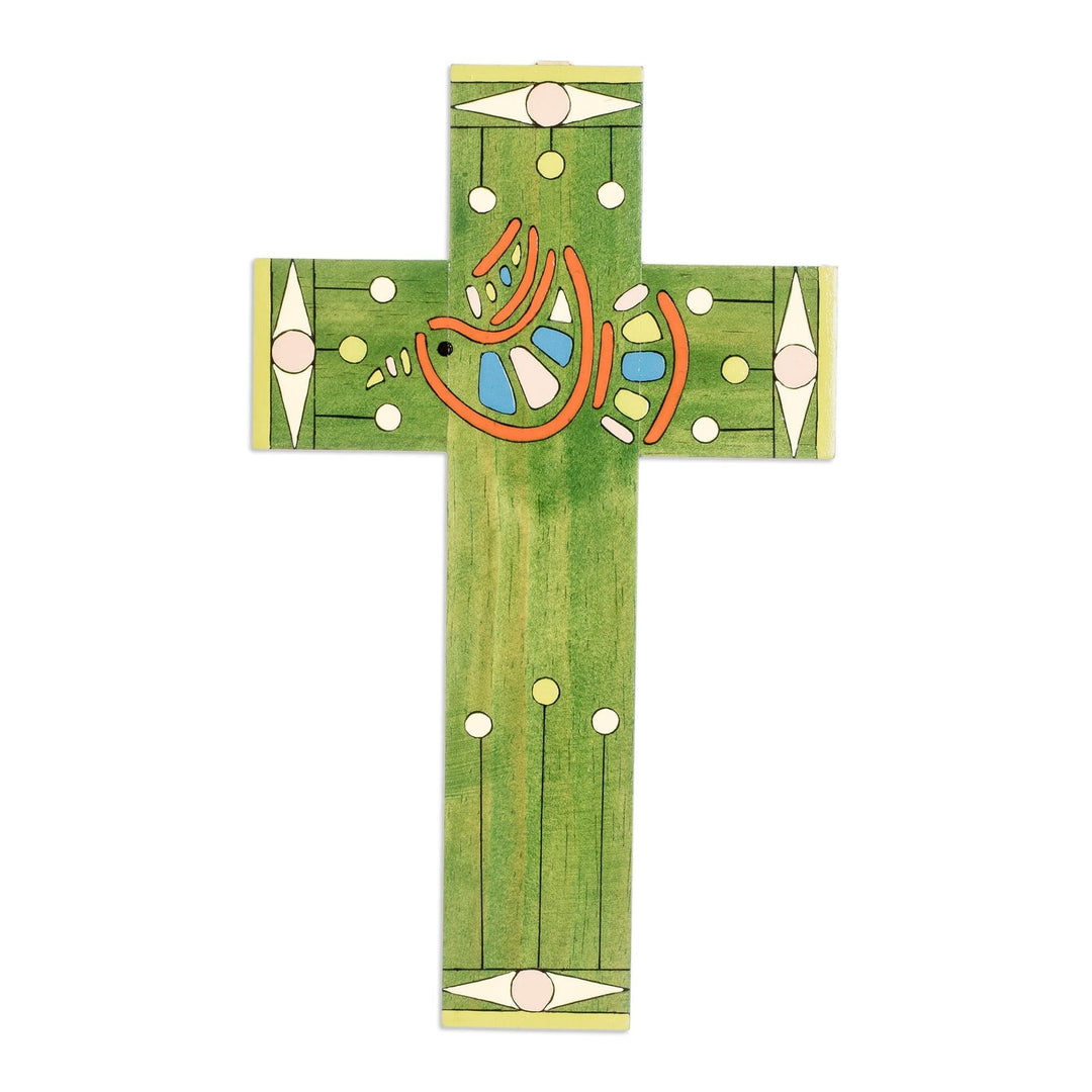 Hand Painted Christianity Wood Cross - Peace and Hope