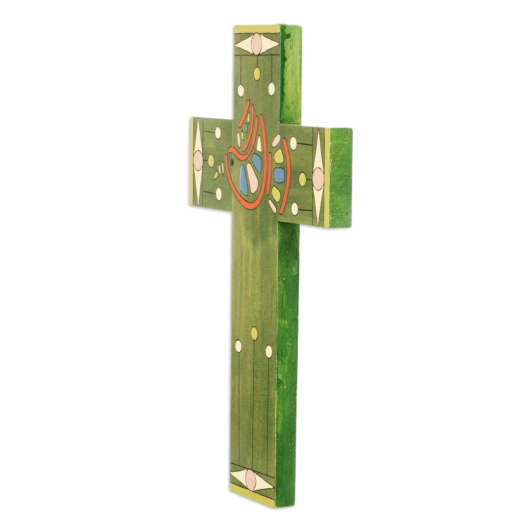 Hand Painted Christianity Wood Cross - Peace and Hope
