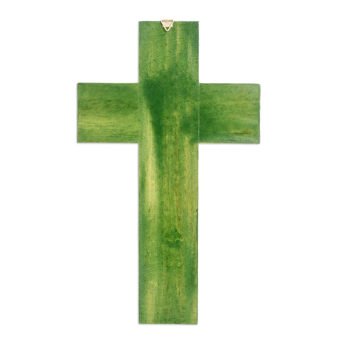 Hand Painted Christianity Wood Cross - Peace and Hope