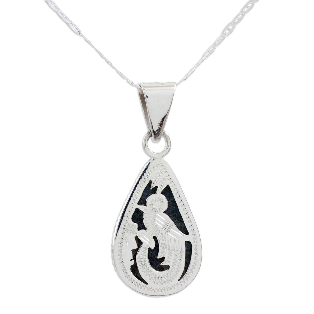 Jade Pendant Necklace - Dark Green Sacred Quetzal
