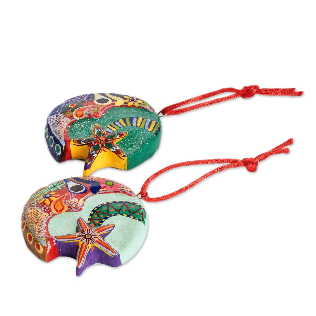 Ceramic ornaments (Set of 6) - Festive Night