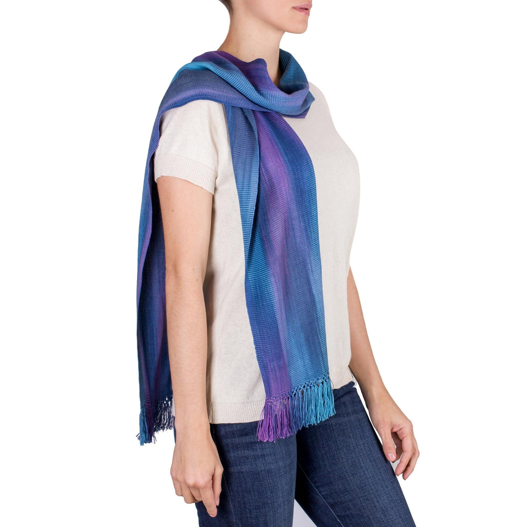 Women's Rayon Handmade Scarf - Solola Sapphire