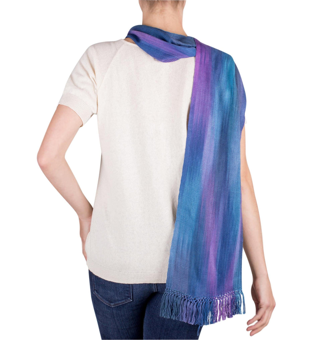 Women's Rayon Handmade Scarf - Solola Sapphire