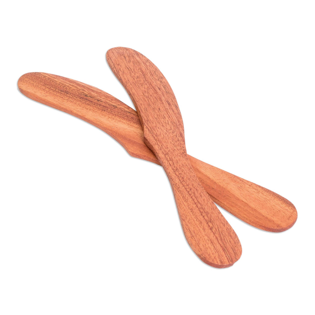 Handcrafted Cedar Wood Spreader Knives (Pair) - Forest Sigh