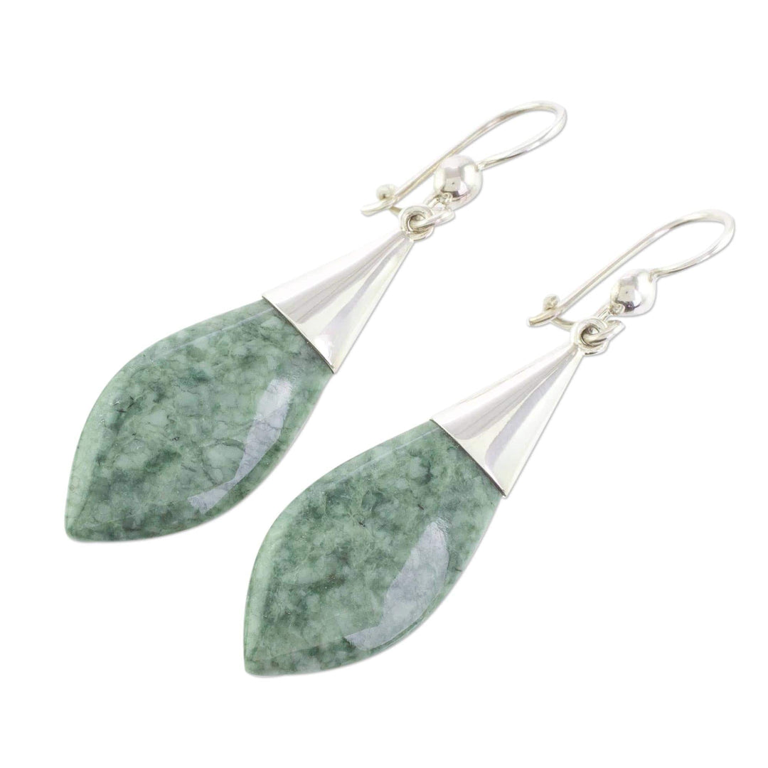 Handmade Jade Dangle Earrings - Maya Lance of Afterlife