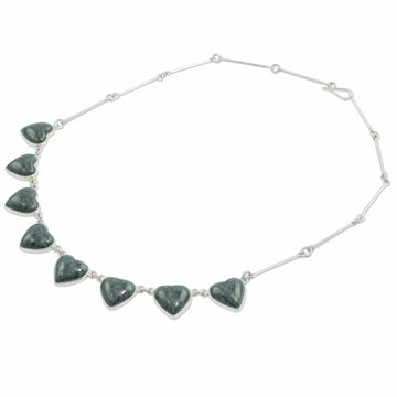 Jade heart necklace - Love Immemorial