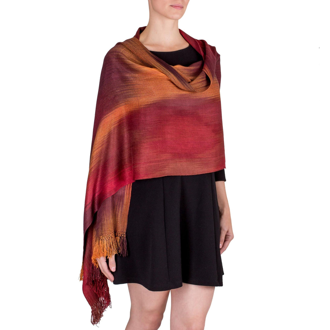 Rayon Shawl - Maya Firebird