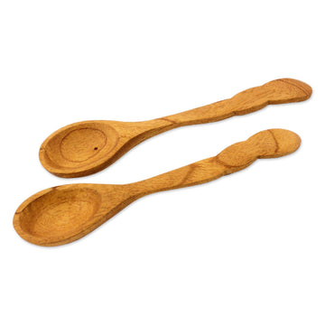 Reclaimed Wood Serving Spoons (Pair) - Earth Harmony