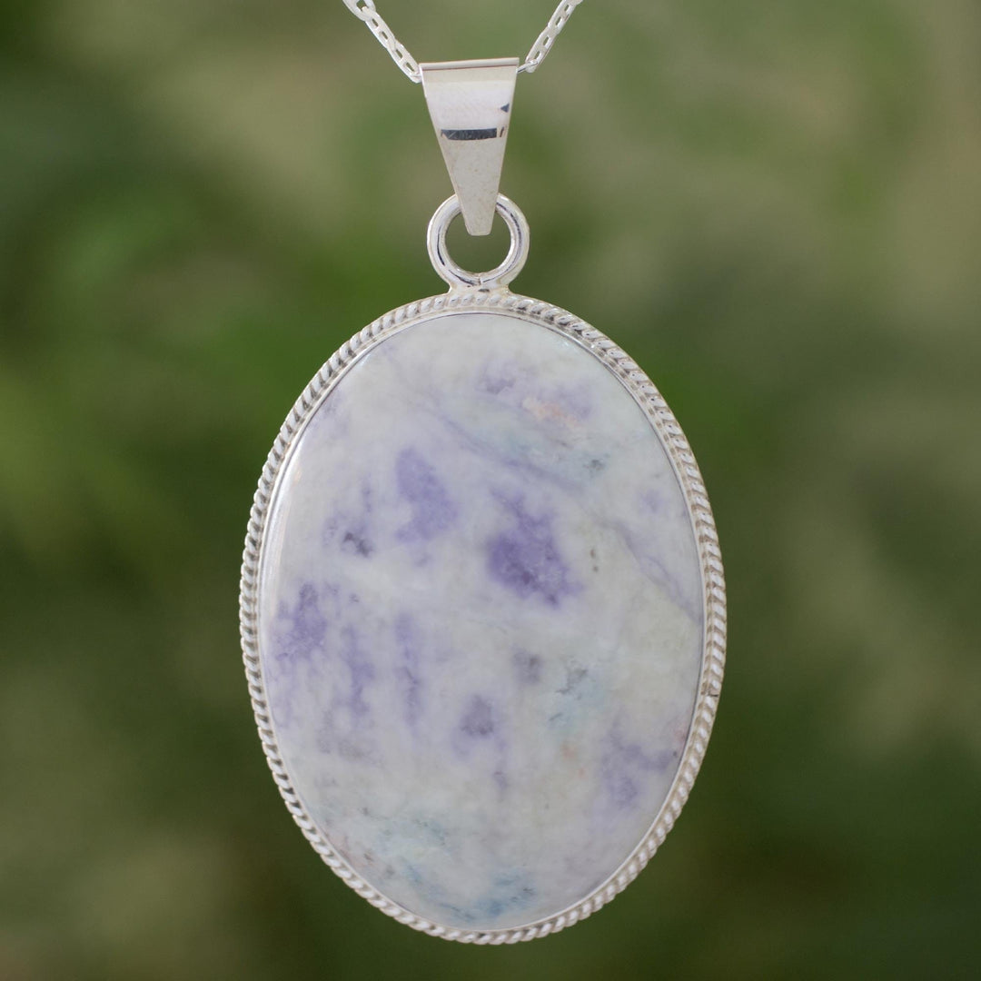 Jade Pendant Necklace - Lilac Mystique
