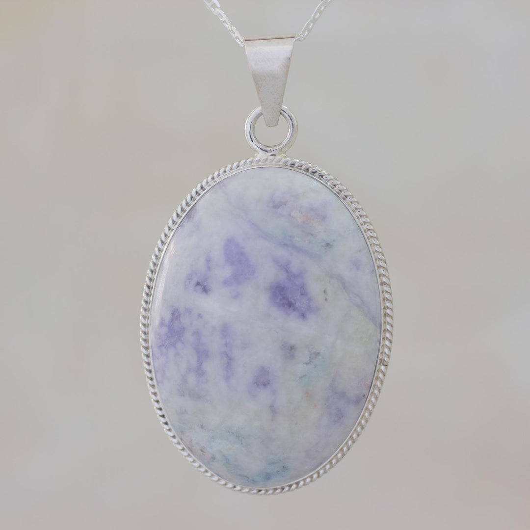 Jade Pendant Necklace - Lilac Mystique
