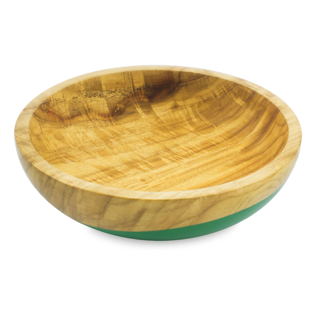 Dip Painted Wood Bowl (Medium) - Spicy Green