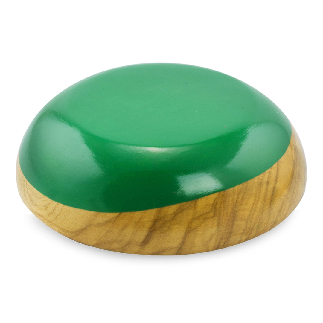 Dip Painted Wood Bowl (Medium) - Spicy Green