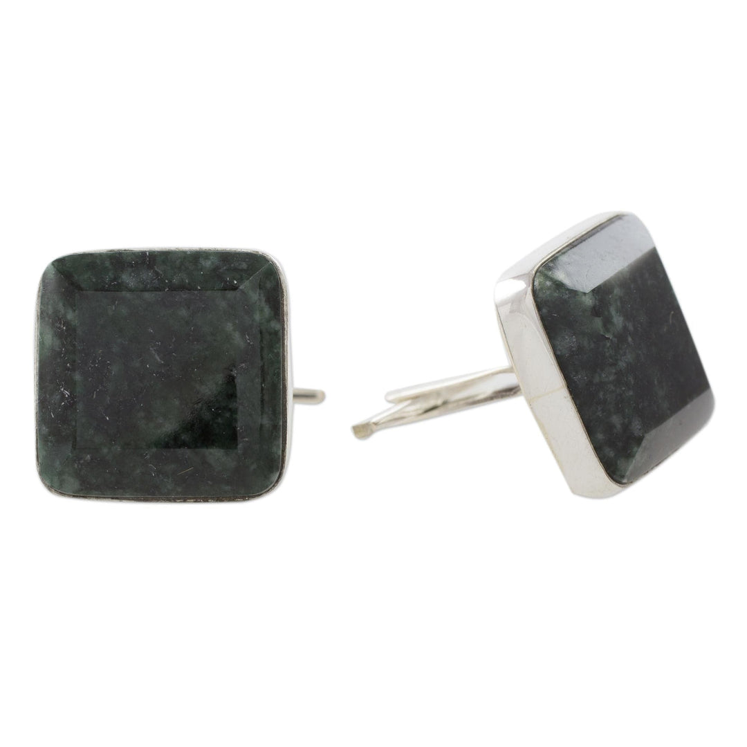 Jade cufflinks - Maya Minimalist