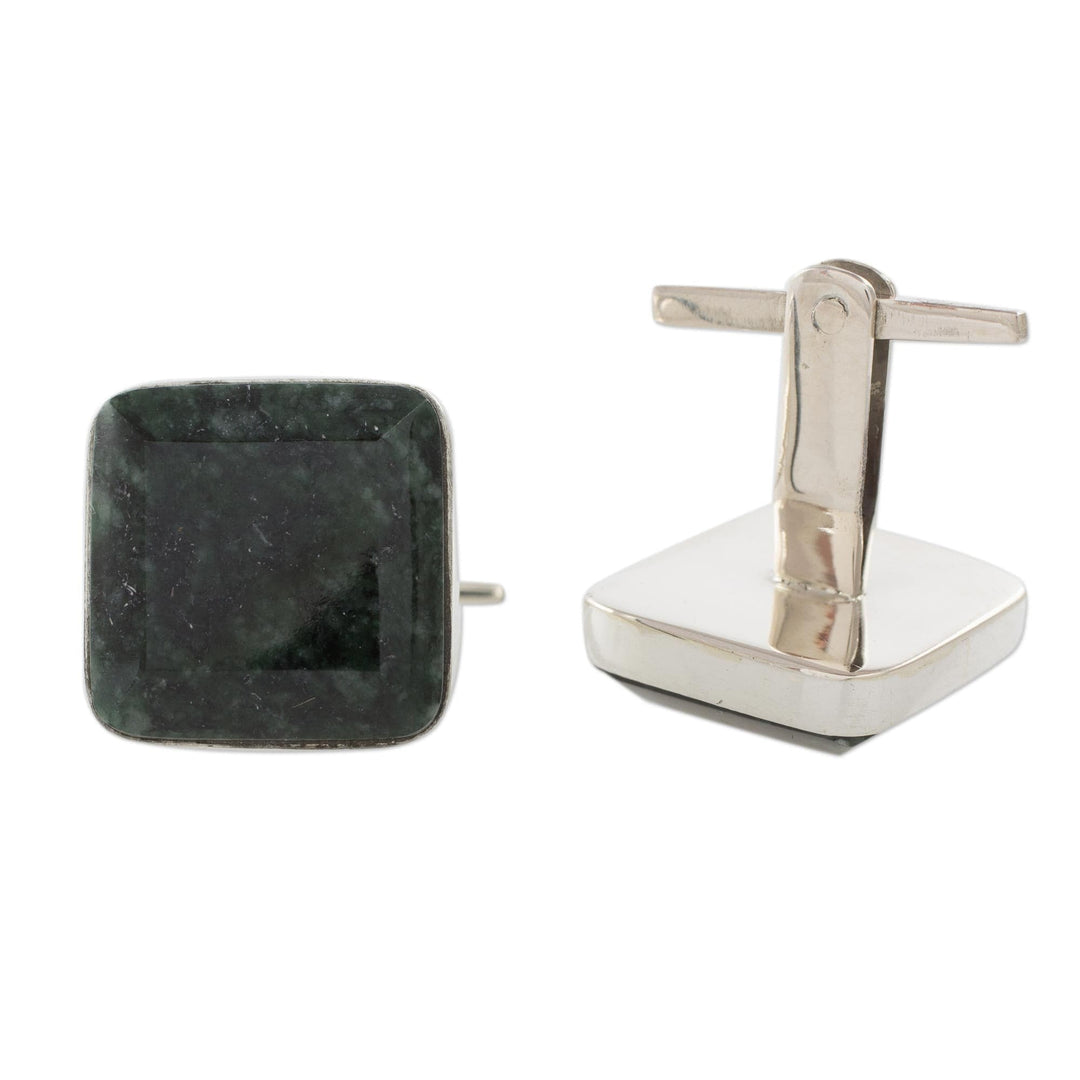 Jade cufflinks - Maya Minimalist