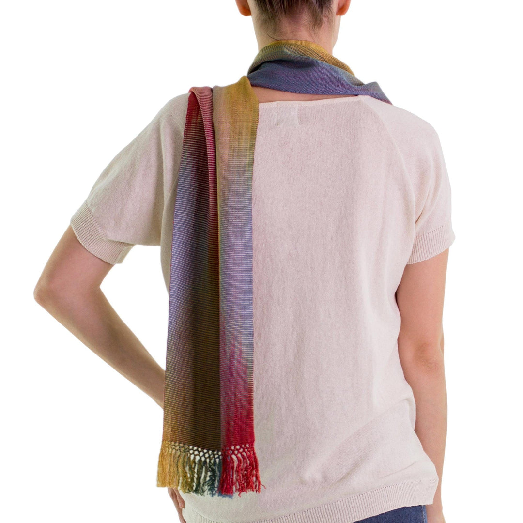 Rayon Scarf Woven by Hand - Solola Afternoon