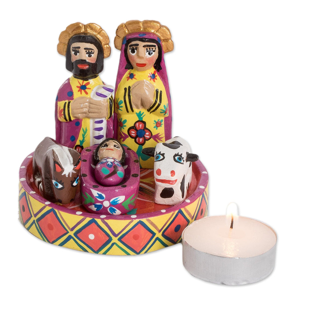 Petite Carved Wood Nativity Scene (Set of 7) - Petite Creche