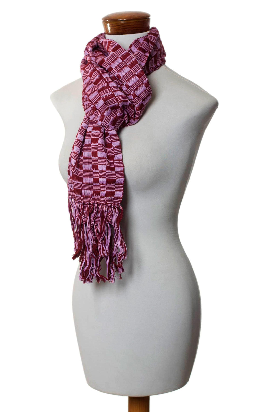Cotton Scarf - Exotic in Purple Maroon