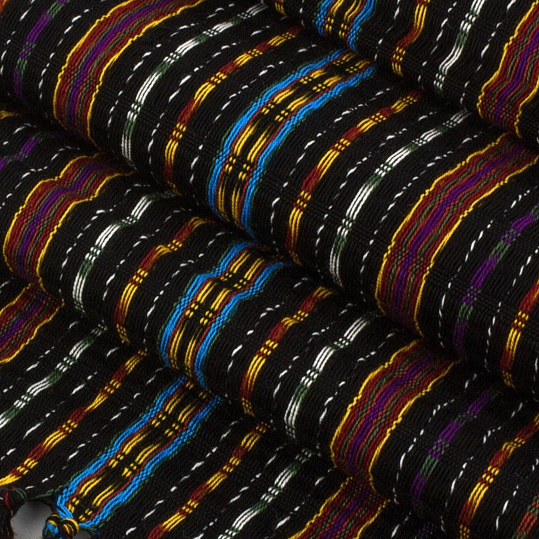 Guatemalan Hand Woven Cotton Scarf from Guatemala - Valley at Night