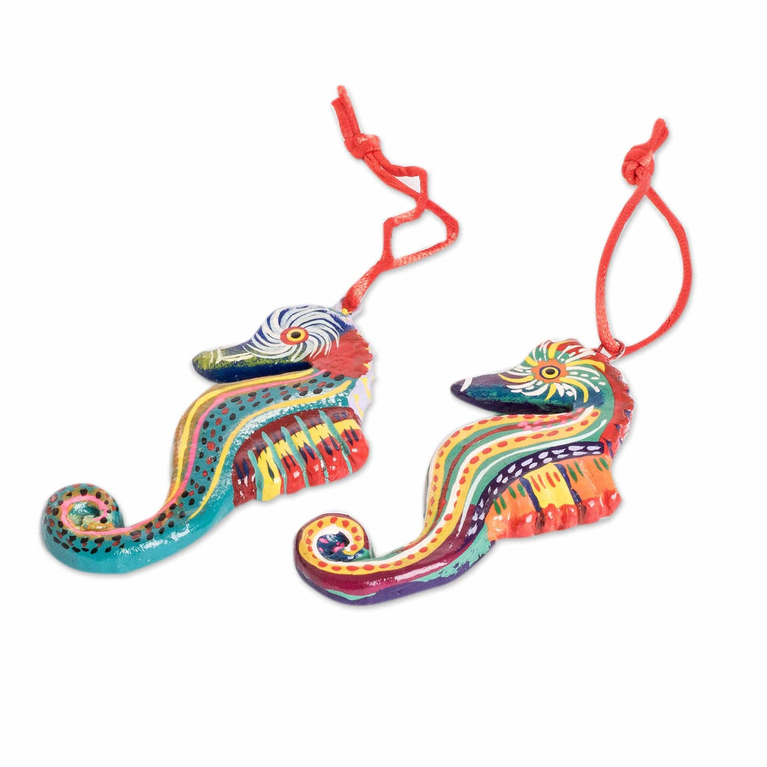 Ceramic Ornaments - Set of 6 - Seahorse Squadron