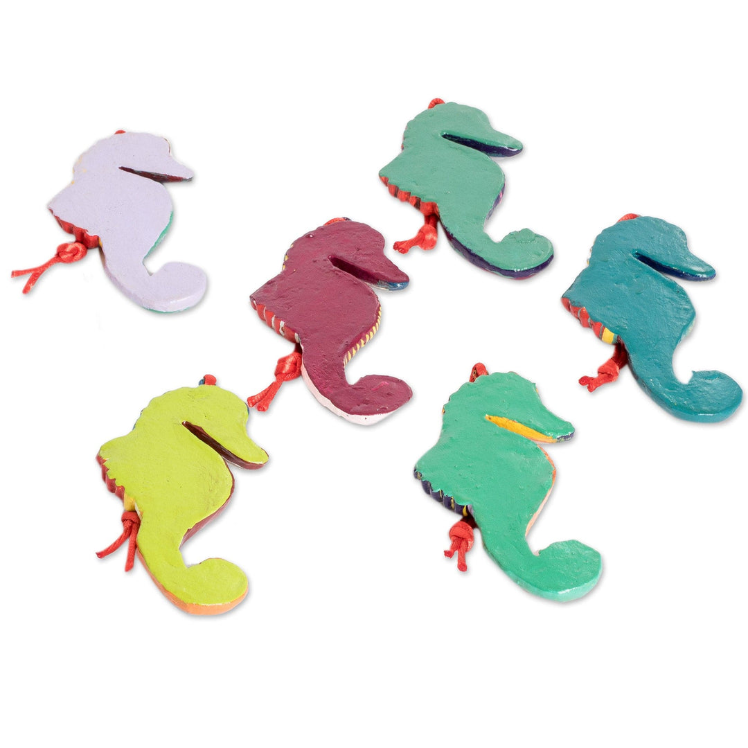 Ceramic Ornaments - Set of 6 - Seahorse Squadron