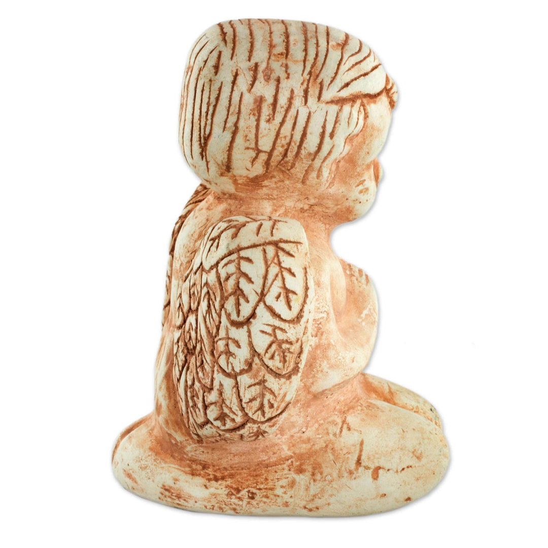 Marble Dust Angel Figurine - Angel at Prayer