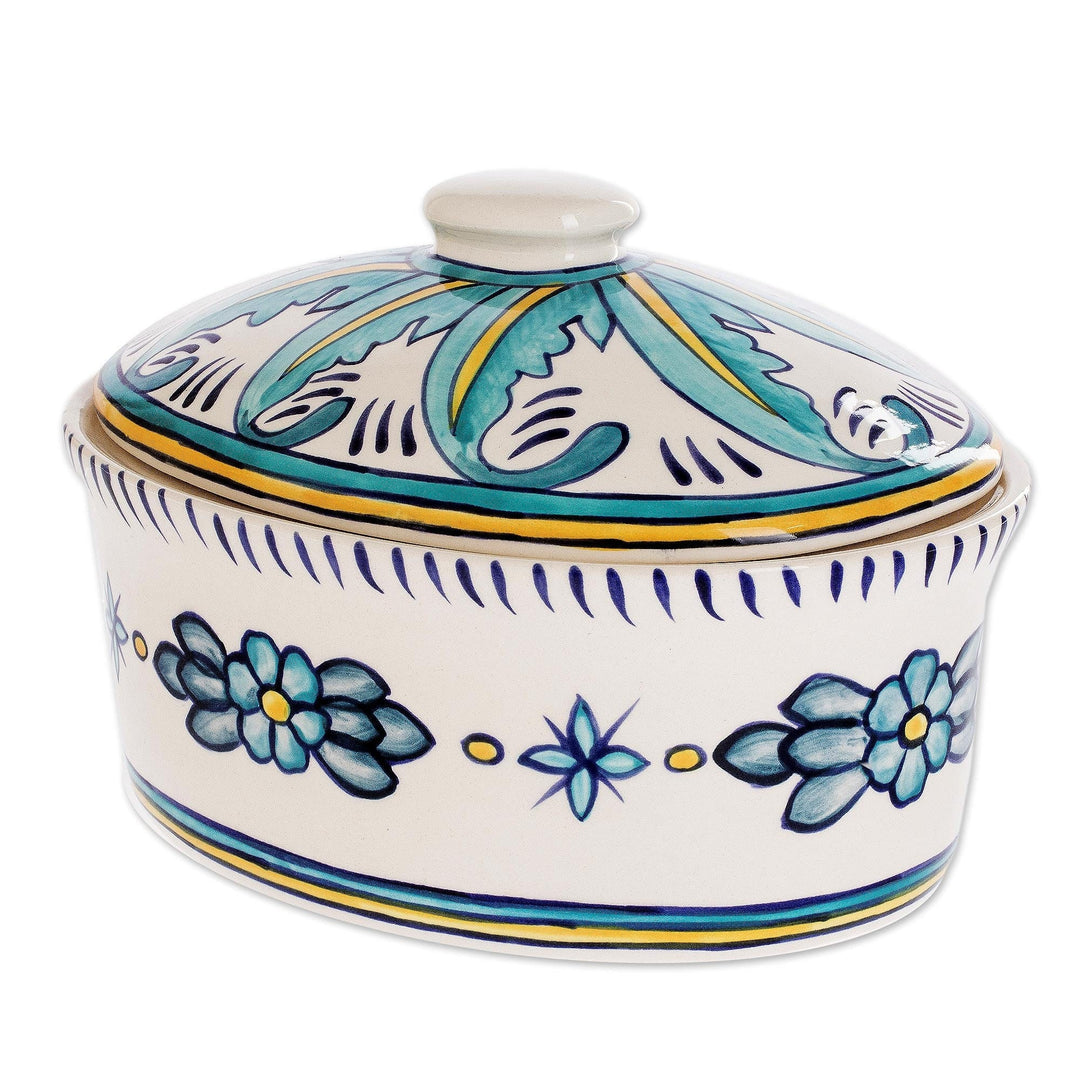 Ceramic Oven-Safe Oval Casserole Dish and Lid - Quehueche