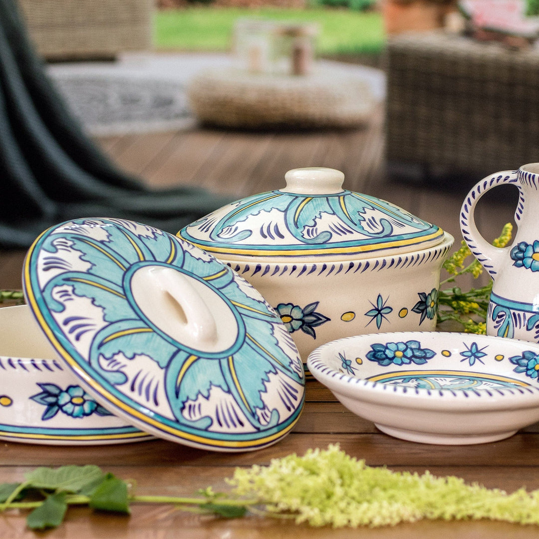 Ceramic Oven-Safe Oval Casserole Dish and Lid - Quehueche