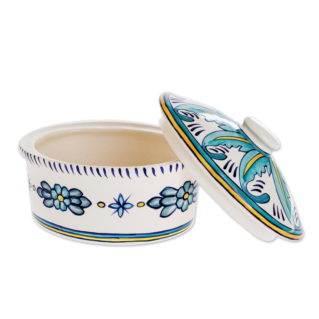 Ceramic Oven-Safe Oval Casserole Dish and Lid - Quehueche