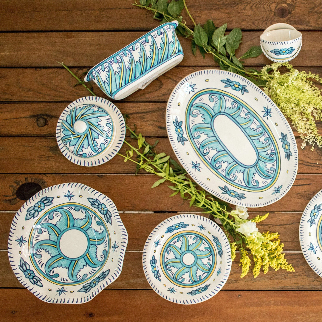 Covered Ceramic Cheese Plate Crafted of Ceramic - Quehueche